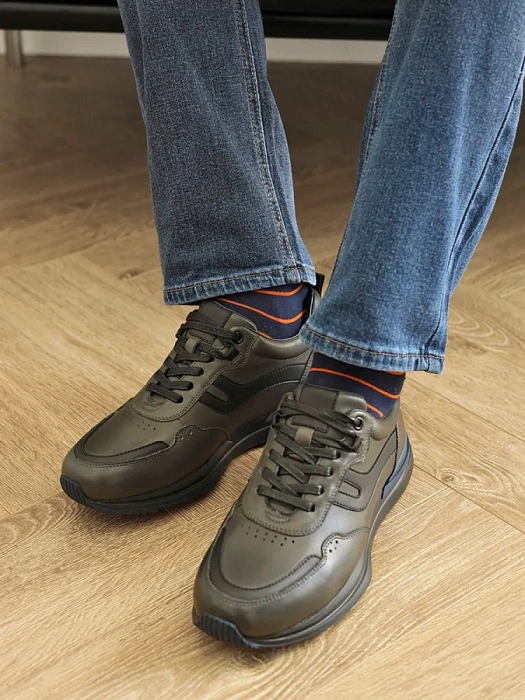 Мужские кроссовки BRUNO RENZONI  серые, артикул Q082A-2J