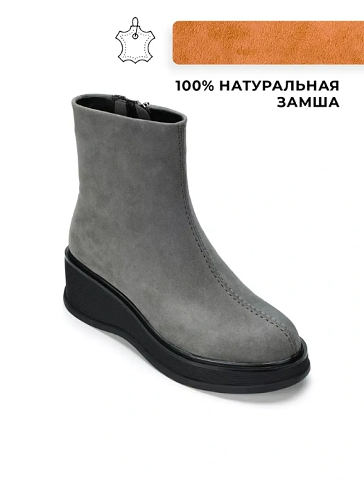 Женские ботинки basic SOFIA-ALEXANDRA серые, артикул 17E-Z16490-B01A