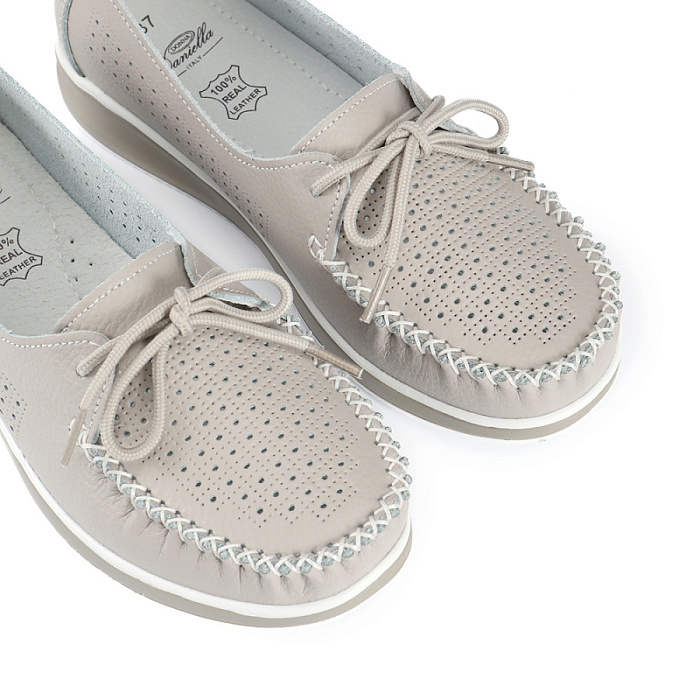 Женские мокасины Donna Daniella  серые, артикул 12F2-2-105