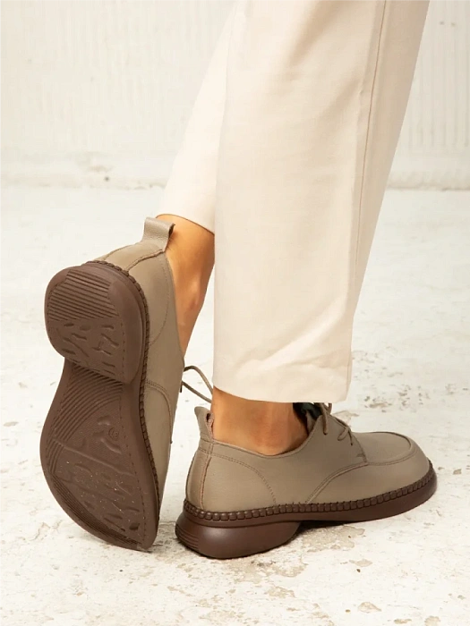 Женские туфли eObuv бежевые, артикул CTS24-BWLM3-009F