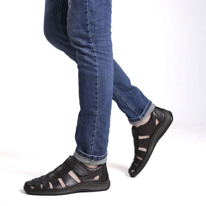 Мужские сандалии RIEKER коричневые, артикул 05279-25