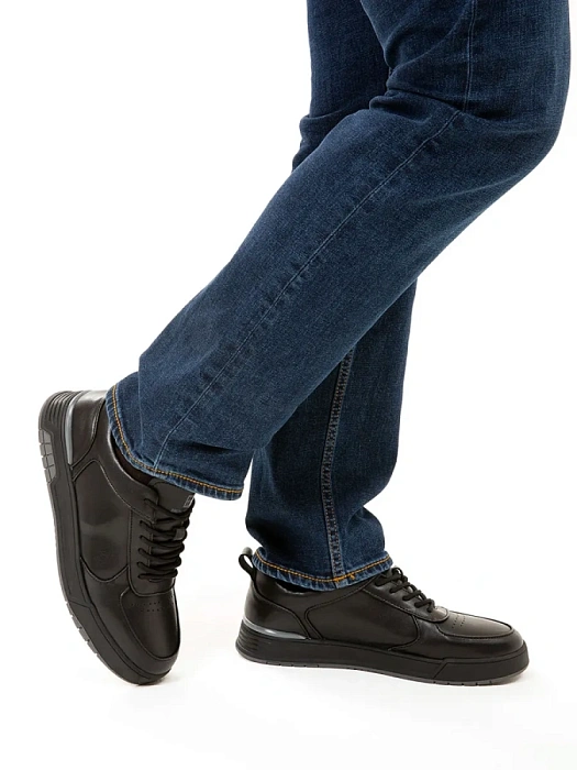 Мужские кеды BRUNO RENZONI  черные, артикул HS10051T-1