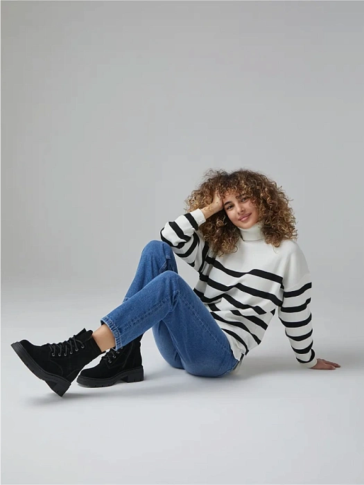 Женские ботинки basic FEDERICA RODARI черные, артикул 7E-3H478-907