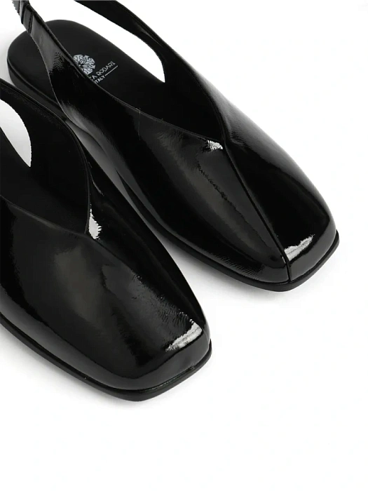 Женские слингбэки FEDERICA RODARI черные, артикул 43E-E2915-N64703-23