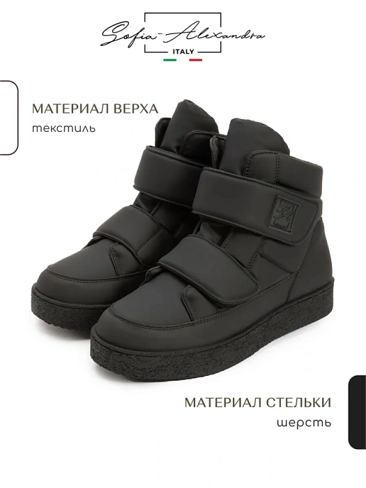 Женские дутики SOFIA-ALEXANDRA черные, артикул ZF1514-4-1C