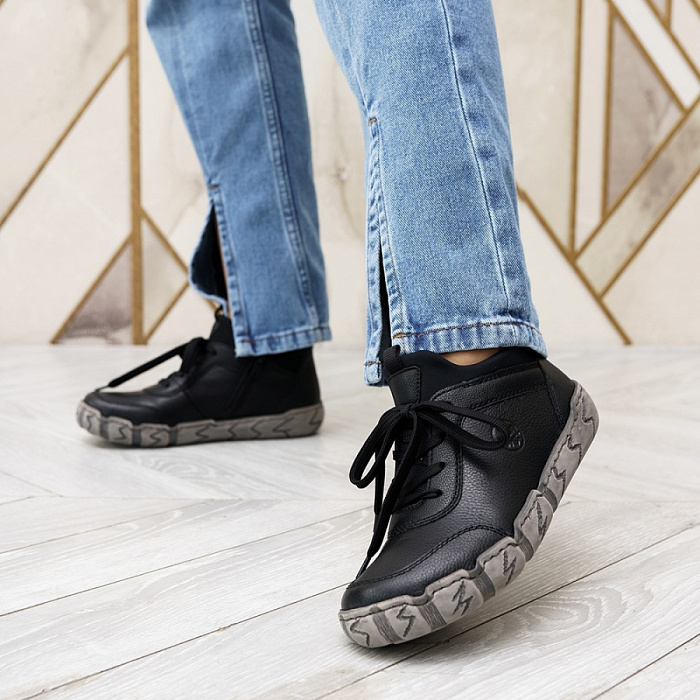 Женские ботинки basic RIEKER черные, артикул L0351-00