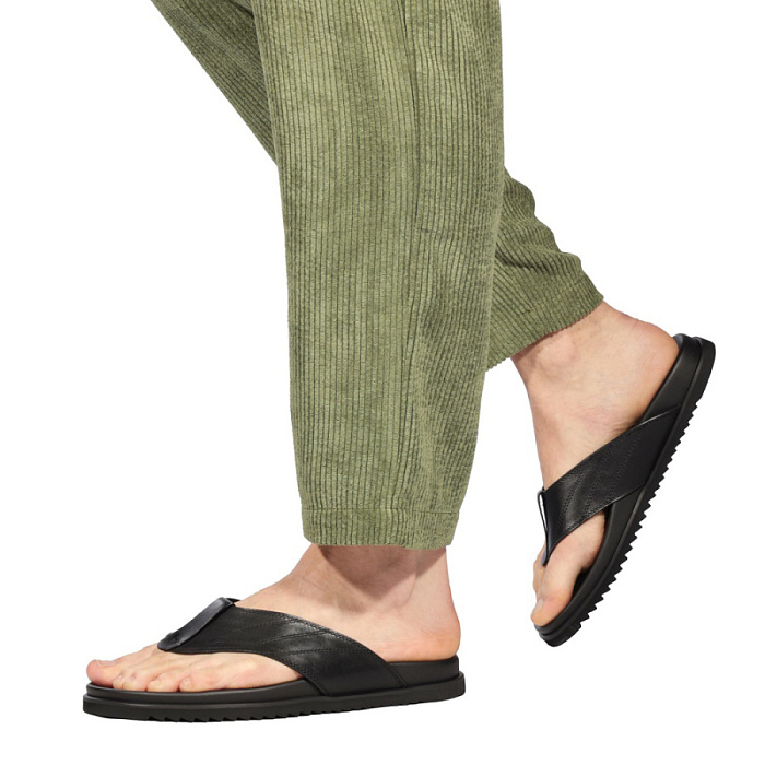 Мужские слайдеры BRUNO RENZONI  черные, артикул YD048A