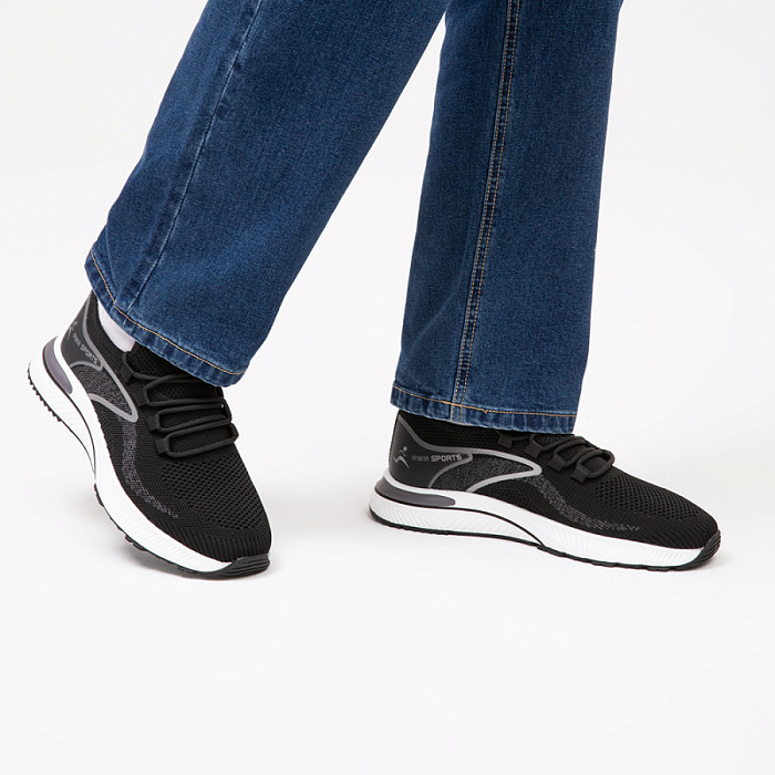 Мужские кроссовки BRUNO RENZONI  черные, артикул RH7755A