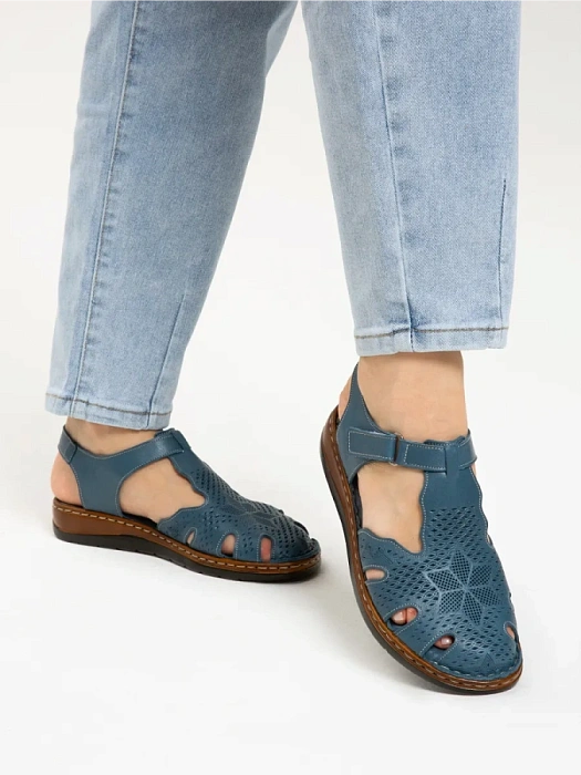 Женские туфли откр. basic eObuv синие, артикул D25YS-2550