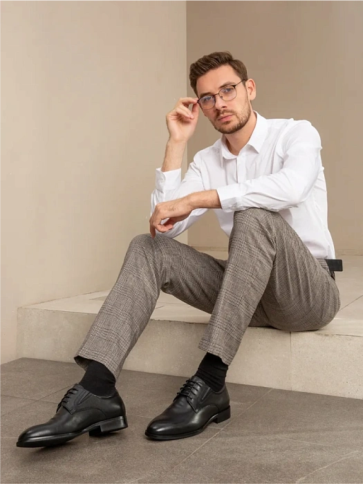 Мужские туфли BRUNO RENZONI  черные, артикул 2465-4-C515