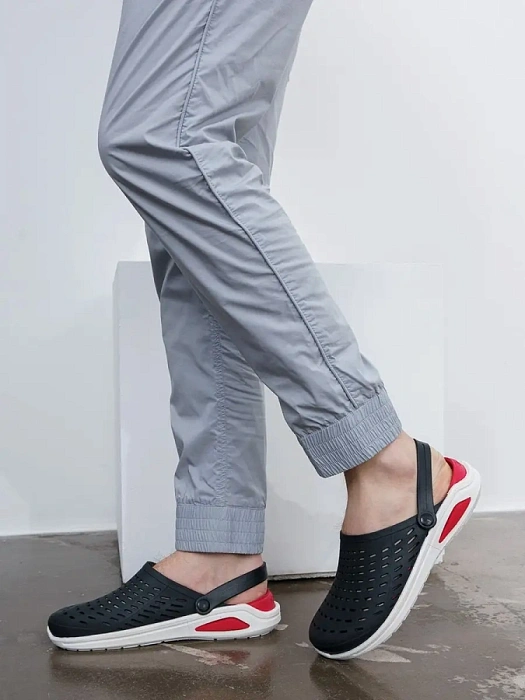 Мужские сабо BRUNO RENZONI  черные, артикул 437398/01-02BR