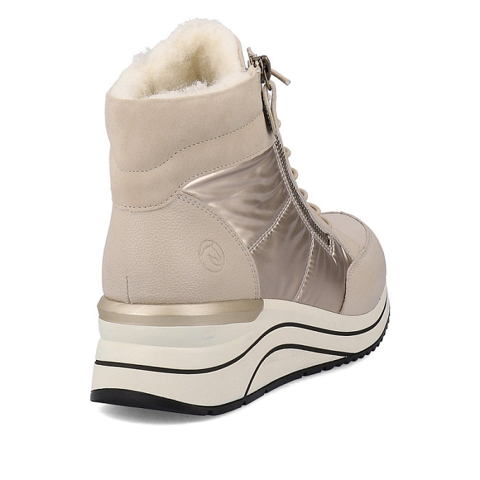 Женские ботинки basic REMONTE бежевые, артикул D0T72-60