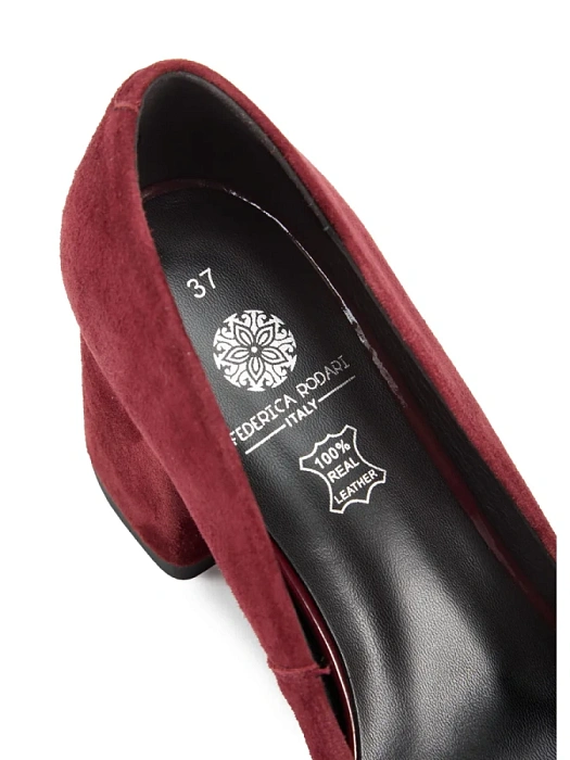 Женские туфли-лодочки FEDERICA RODARI бордовые, артикул 17E-Z18307-25W