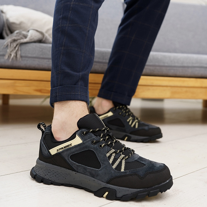 Мужские кроссовки STROBBS серые, артикул C3458-1