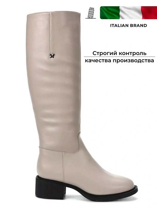 Женские сапоги basic Donna Daniella  бежевые, артикул RQ307-010