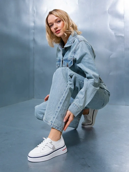 Женские кеды SOFIA-ALEXANDRA белые, артикул SA16479-WB/8-1