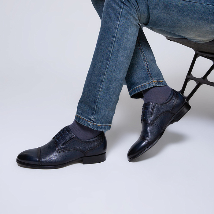 Мужские туфли BRUNO RENZONI  синие, артикул 5526A-720B