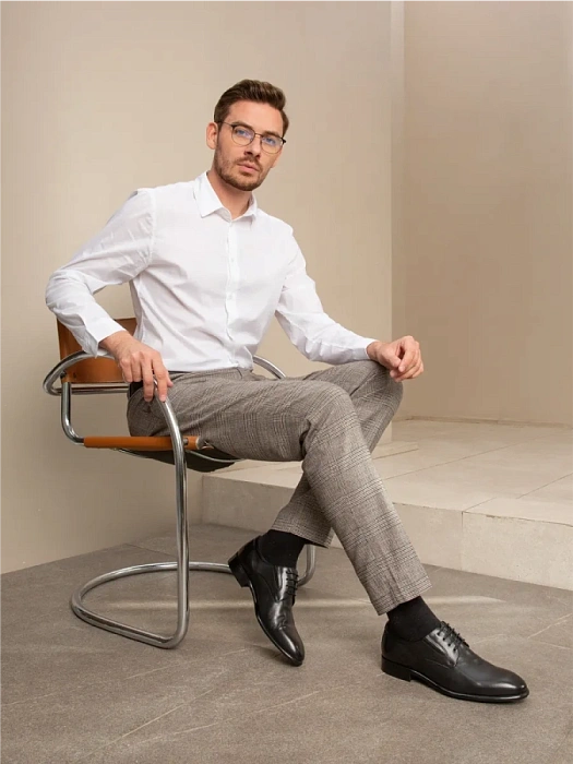 Мужские туфли BRUNO RENZONI  черные, артикул 24242-457-C515