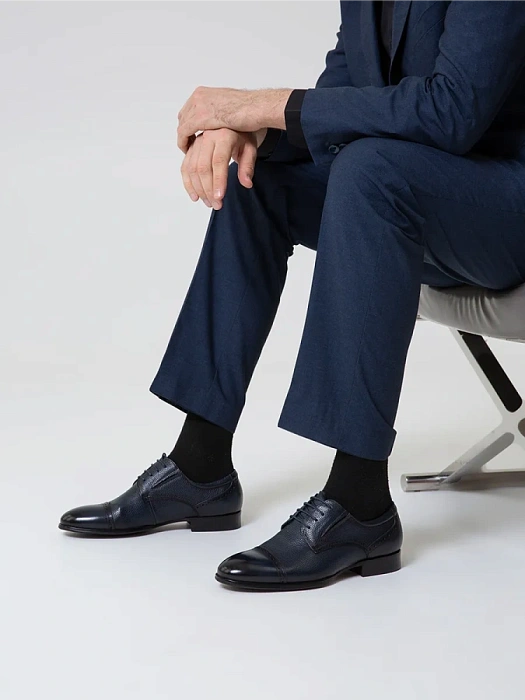 Мужские туфли BRUNO RENZONI  синие, артикул 5526A-720B