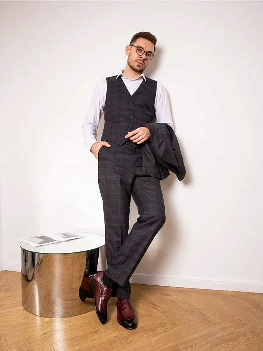 Мужские туфли BRUNO RENZONI  бордовые, артикул YS260AB-H28C-NP