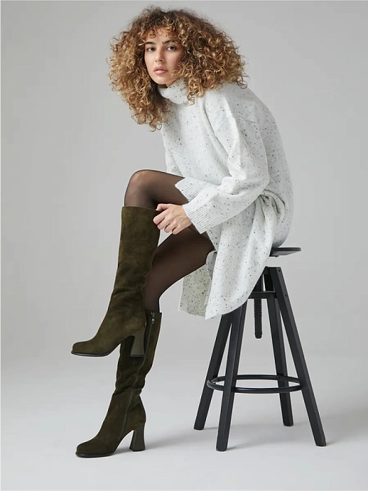 Женские сапоги basic FEDERICA RODARI зеленые, артикул 7E-3C592-828