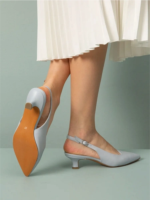 Женские слингбэки MARCO TOZZI голубые, артикул 2-29514-44-845