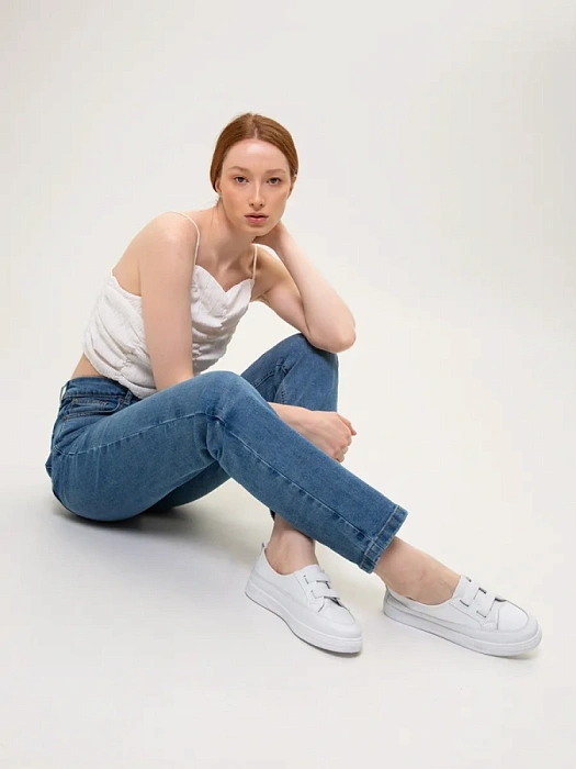 Женские кеды SOFIA-ALEXANDRA белые, артикул XJS22-BWLC6-005B