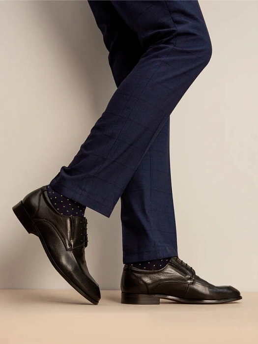 Мужские дерби BRUNO RENZONI  черные, артикул 5381A-728A