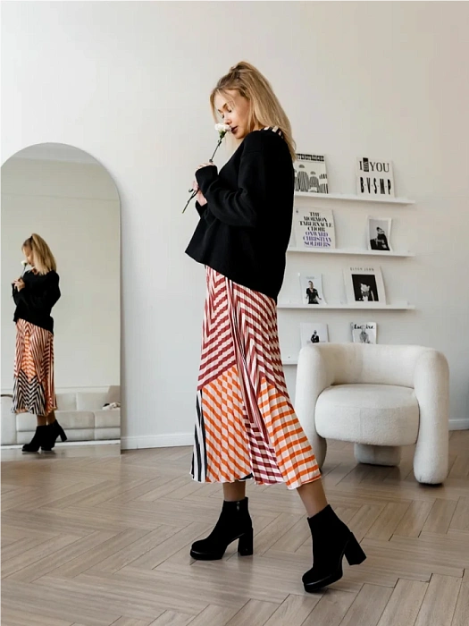 Женские ботильоны FEDERICA RODARI черные, артикул 38E-Z51-A128