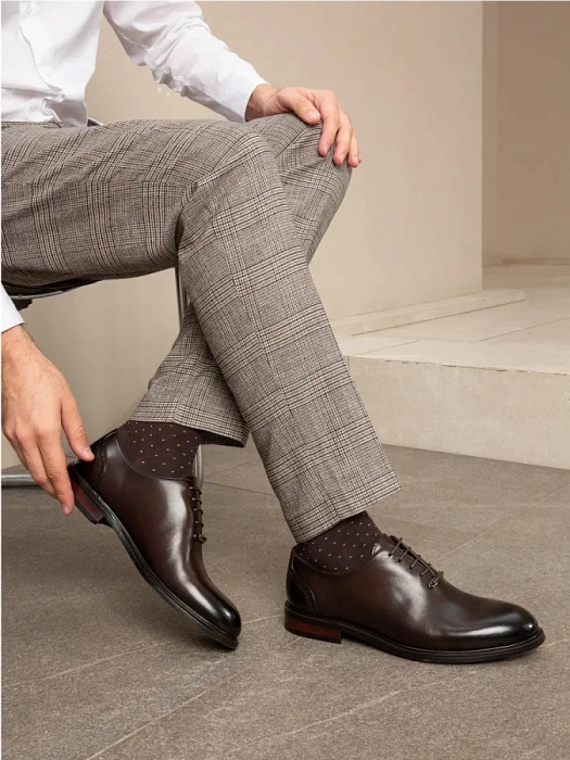 Мужские туфли BRUNO RENZONI  коричневые, артикул A001-1