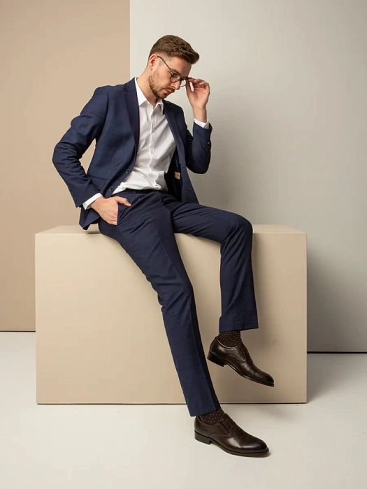 Мужские оксфорды BRUNO RENZONI  коричневые, артикул 5408A-7127H