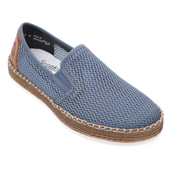 Женские слипоны RIEKER синие, артикул L7873-12