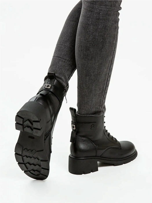 Женские ботинки basic FEDERICA RODARI черные, артикул 42E-Q921-1A