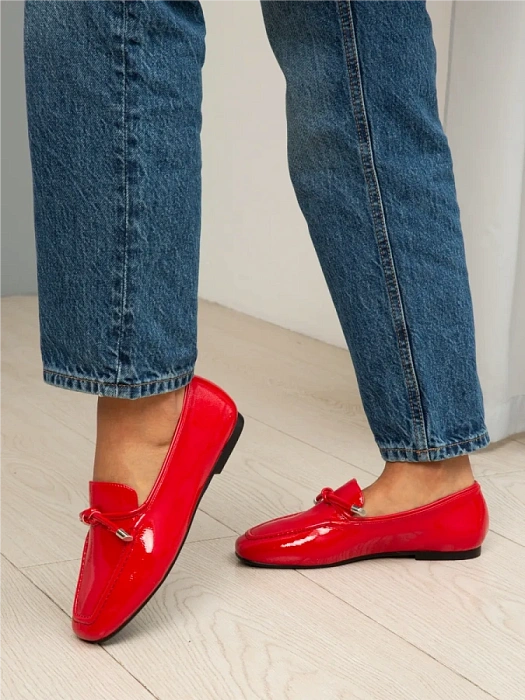 Женские лоферы FEDERICA RODARI красные, артикул 43E-S1683-Z37978-1