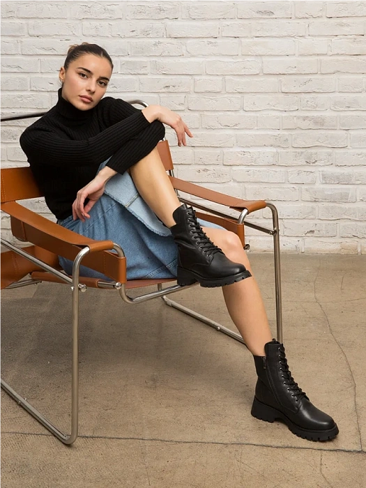 Женские ботинки basic FEDERICA RODARI черные, артикул 7E-3C488-947A