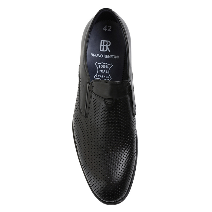 Мужские туфли basic BRUNO RENZONI  черные, артикул 5491B-712A