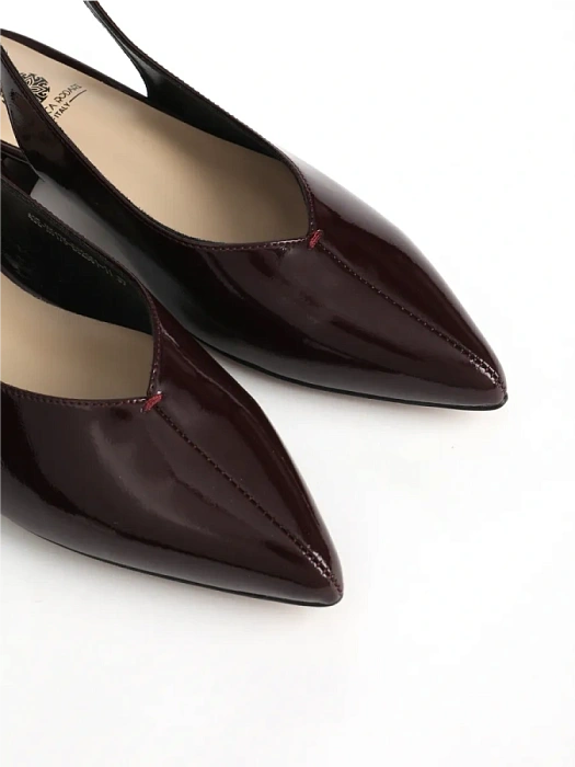 Женские слингбэки FEDERICA RODARI бордовые, артикул 43E-H5176-B82981-11