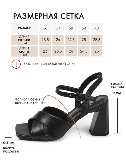 Женские босоножки  FEDERICA RODARI черные, артикул 17E-H1066-L1614-1Q