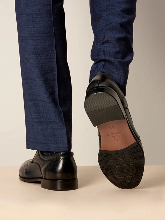 Мужские броги BRUNO RENZONI  синие, артикул YS397A-H09C-NP-1