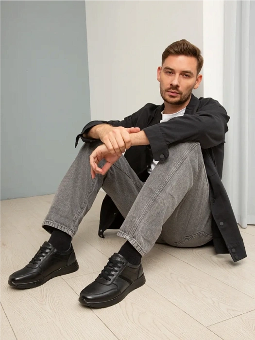 Мужские кроссовки BRUNO RENZONI  черные, артикул DSHD-DM001