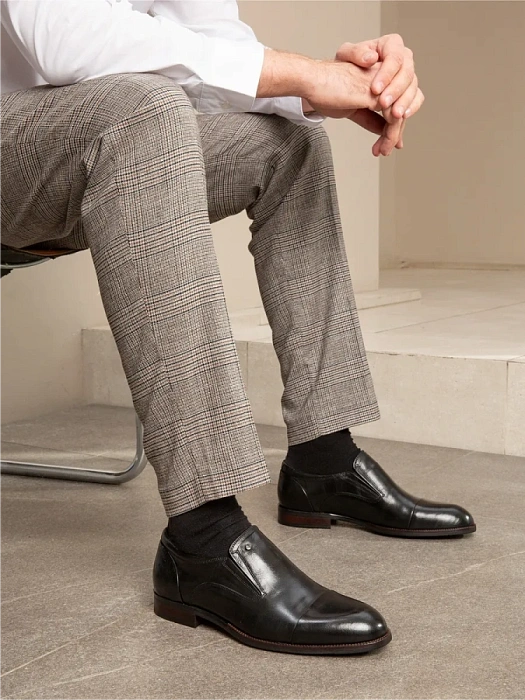 Мужские туфли BRUNO RENZONI  черные, артикул J3032-10-A33