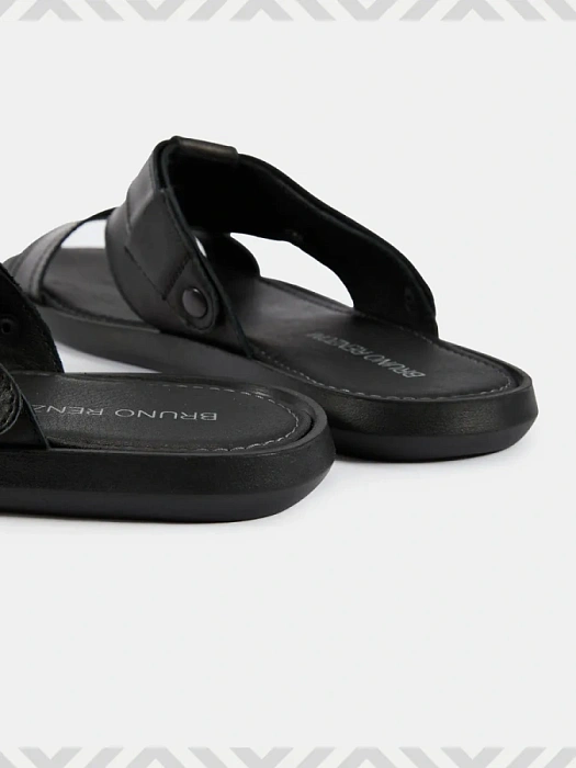 Мужские слайдеры BRUNO RENZONI  черные, артикул 033.40551.2