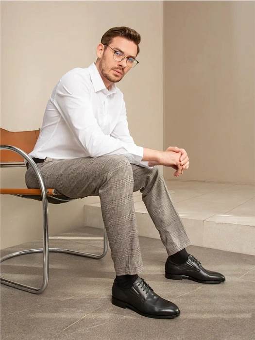 Мужские туфли BRUNO RENZONI  черные, артикул 2465-4-C515