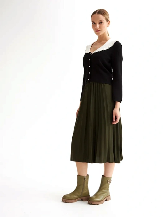 Женские полусапоги Donna Daniella  зеленые, артикул 32W10-59-106Z