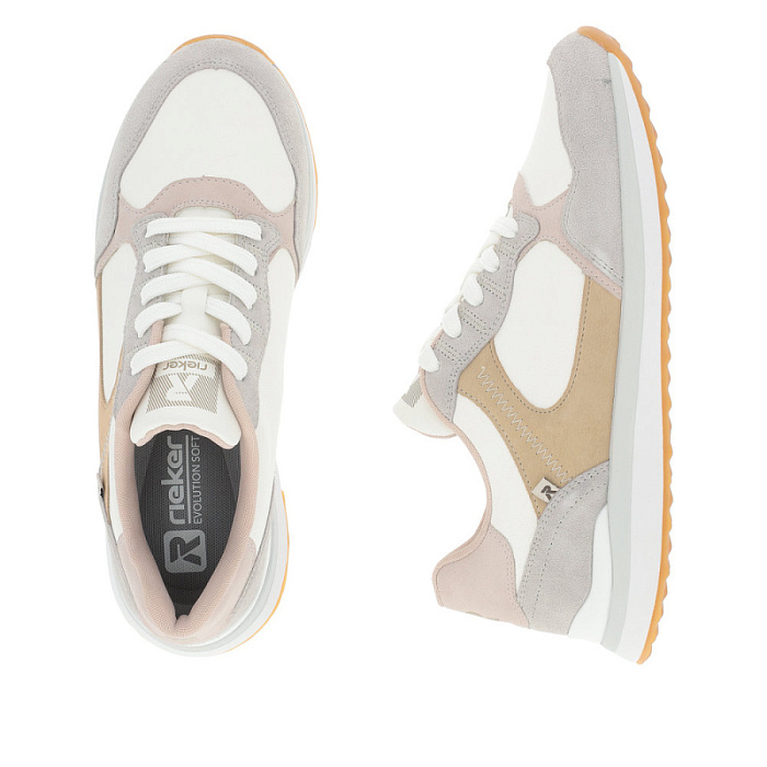 Женские кроссовки RIEKER белые, артикул 42508-81