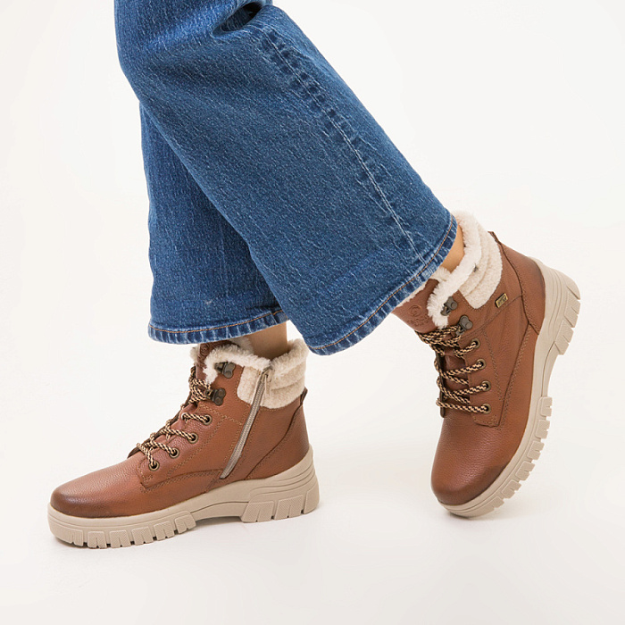 Женские ботинки basic REMONTE коричневые, артикул D0E71-24