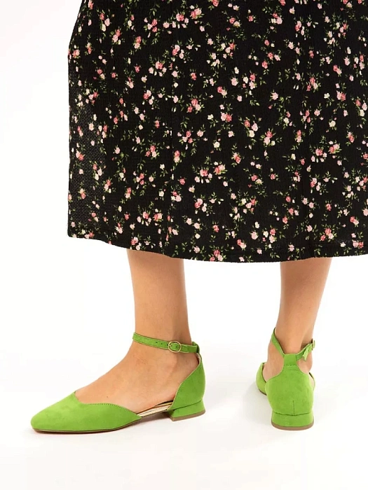 Женские туфли откр. basic MARCO TOZZI зеленые, артикул 2-22117-42-707