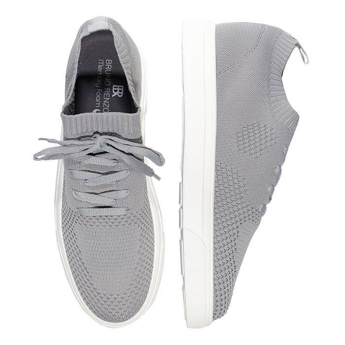 Мужские кеды BRUNO RENZONI  серые, артикул 520-GRI