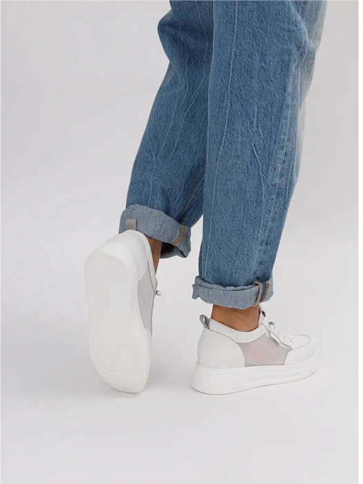 Женские кеды eObuv белые, артикул AW25-60-11