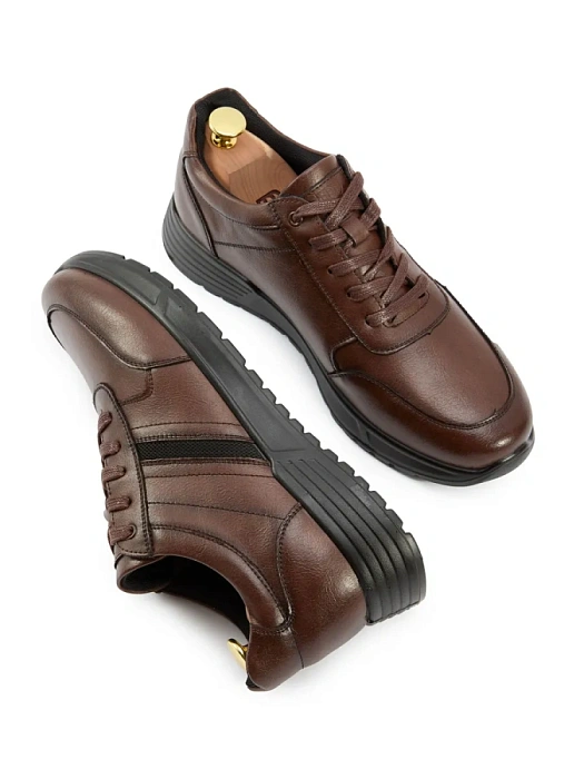 Мужские кроссовки BRUNO RENZONI  коричневые, артикул DSHD-DM001B